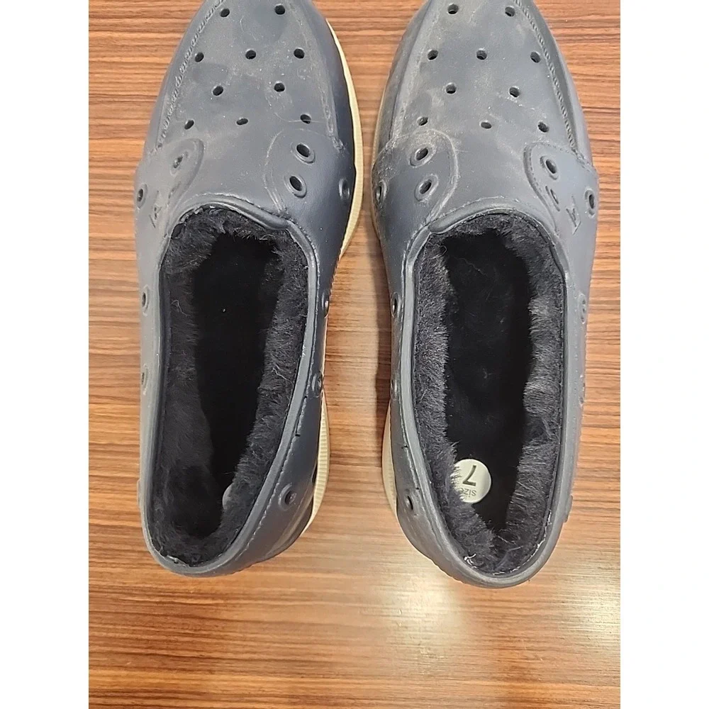Sperry Fur Lined Cozy Float Boat Womens 7‎ Navy Blue Casual Shoes STS87088